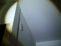 finitions du plafond, coté galandage droit (en lumière rasante)